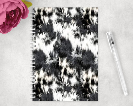 Printed Cowhide Spiral Lined A5 Journal - 1490