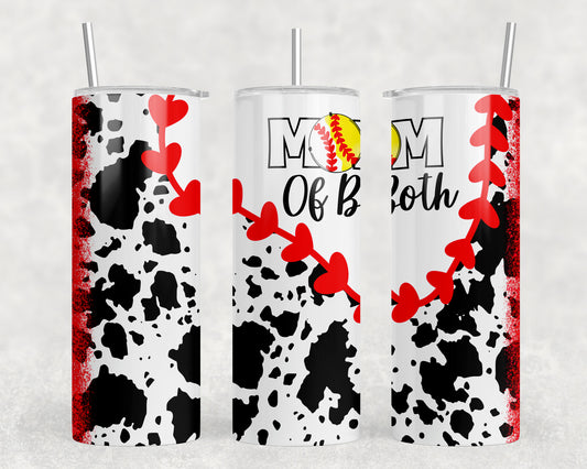 Baseball Softball and Baseball Mom 20oz Skinny Tumbler - 1492