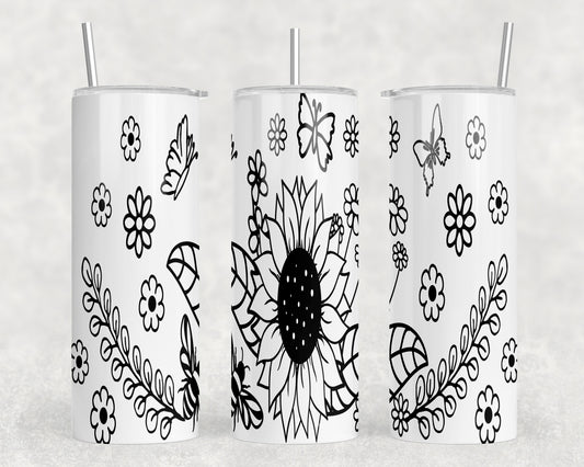 Sunflower 20oz Skinny Tumbler - 1495