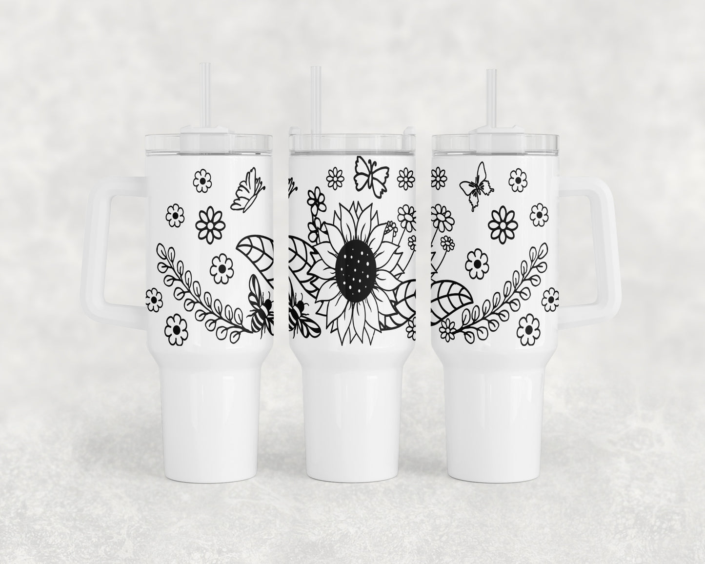 Sunflower 40oz Tumbler - 1495