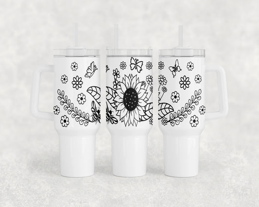 Sunflower 40oz Tumbler - 1495