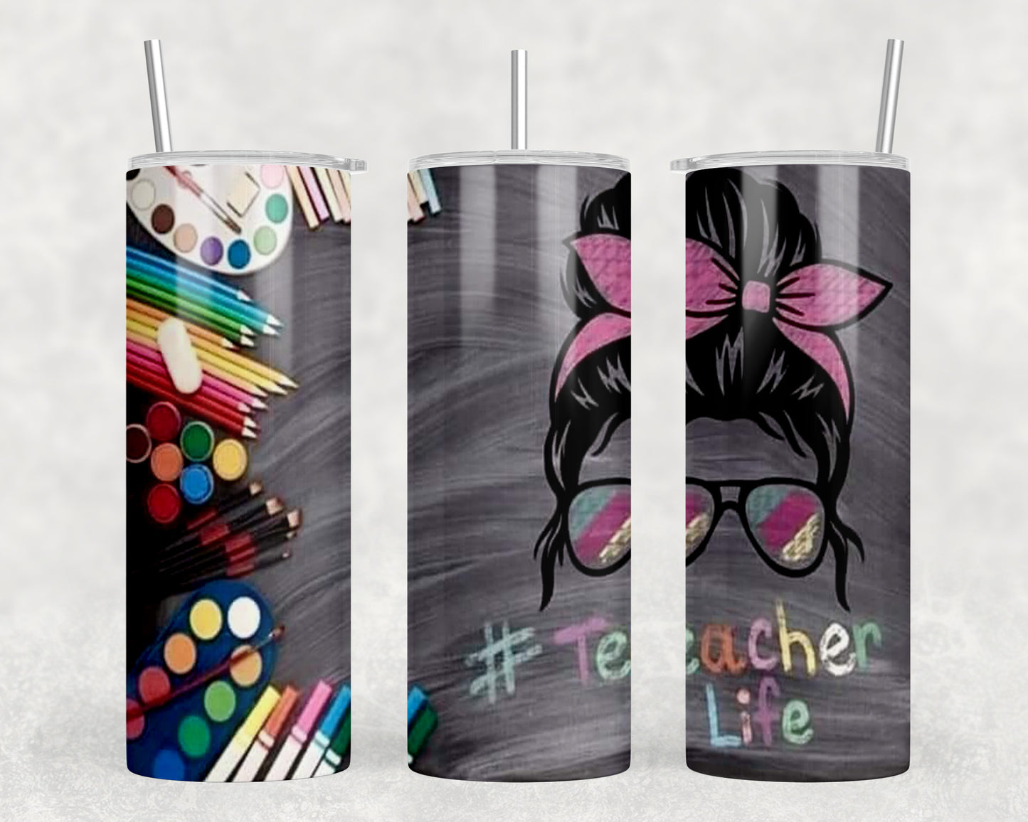 Teacher Life 20oz Skinny Tumbler - 1498