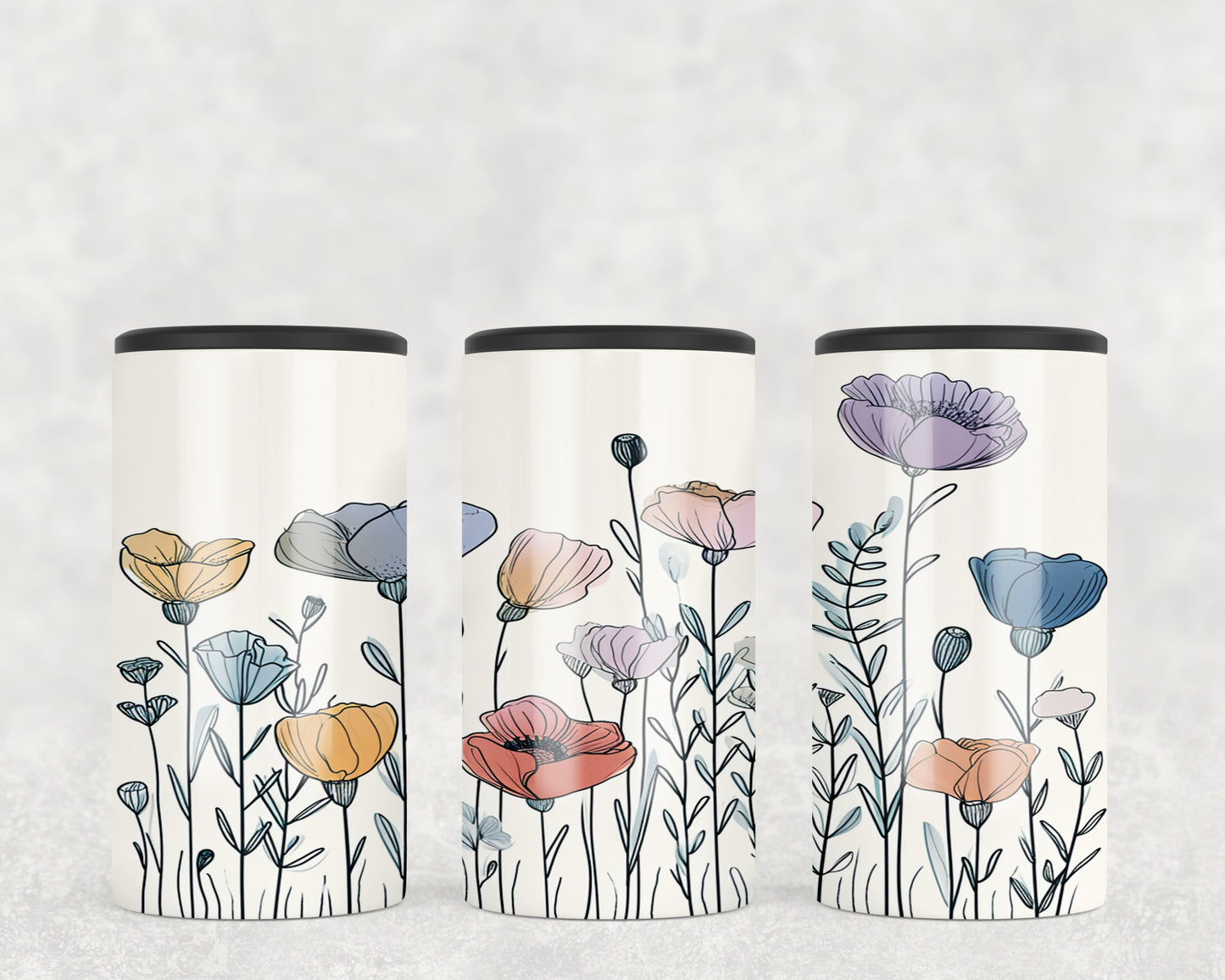 Line Art Flowers 5-in-1 Can Hugger Tumbler - 149