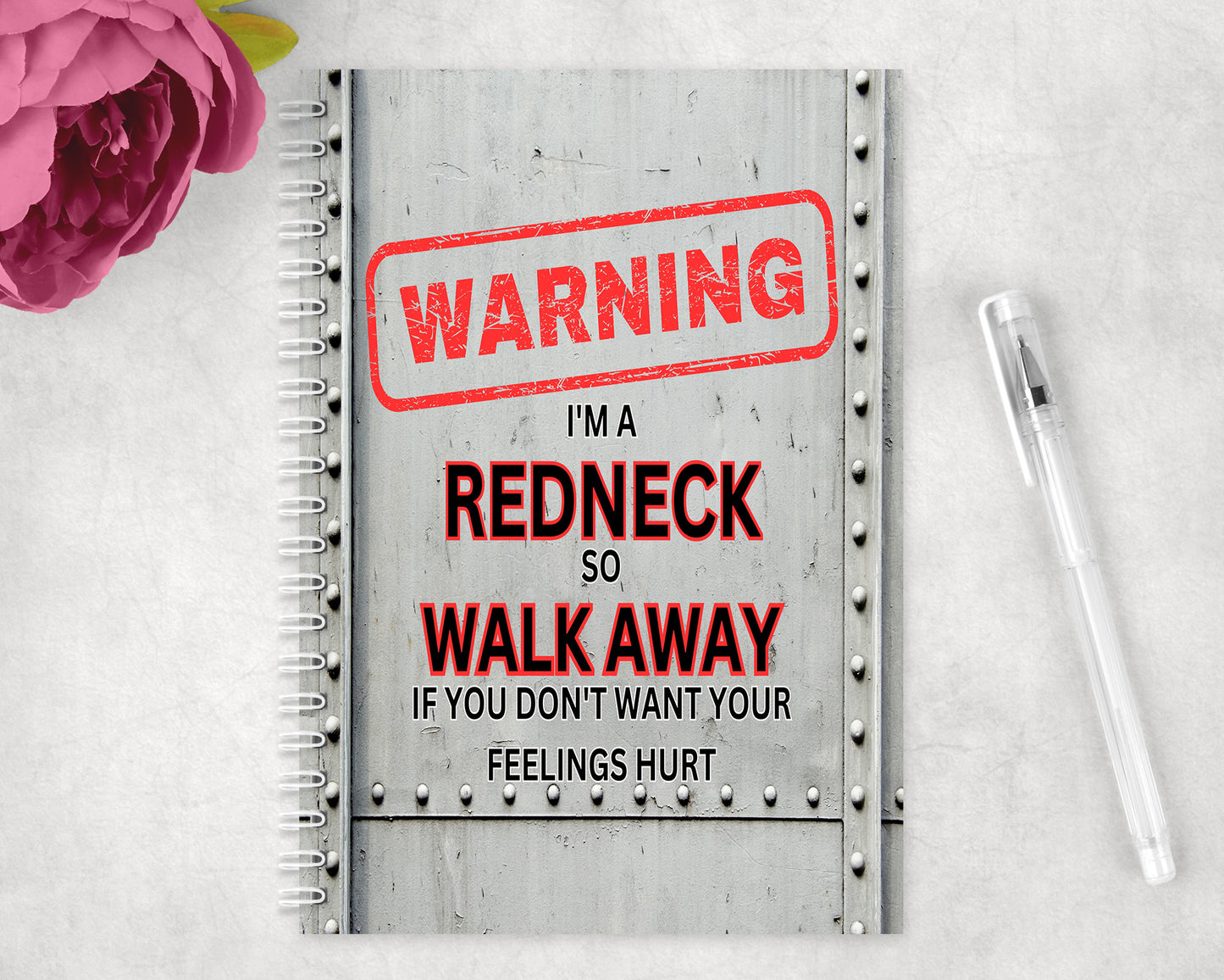 Funny Redneck Warning Spiral Lined A5 Journal - 1502