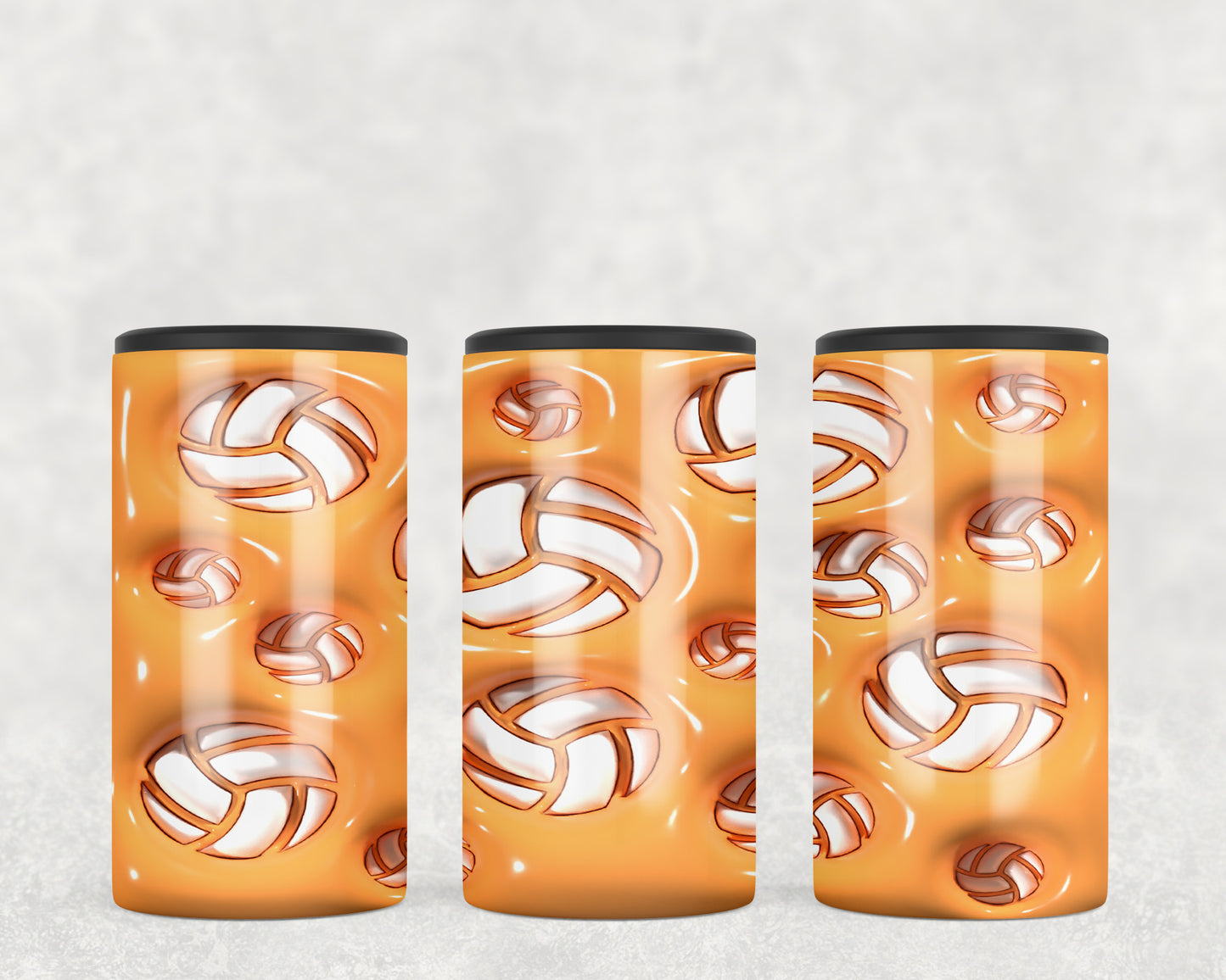 Orange Volleyball Inflated 5-in-1 Can Hugger Tumbler - 1515