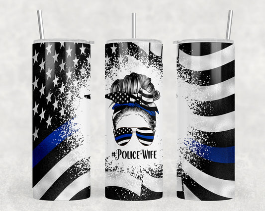 Police Wife 20oz Skinny Tumbler - 1517