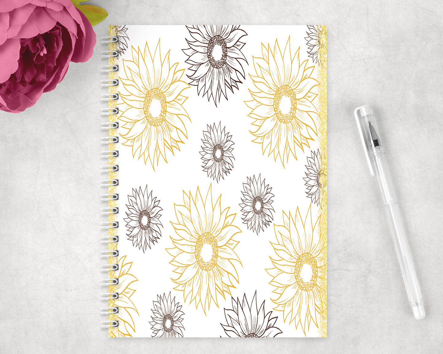 Sunflowers Spiral Lined A5 Journal - 1519