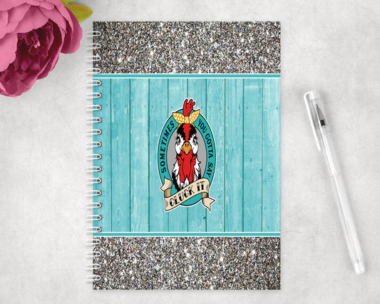 Funny Chicken Cluck IT Spiral Lined A5 Journal - 1533