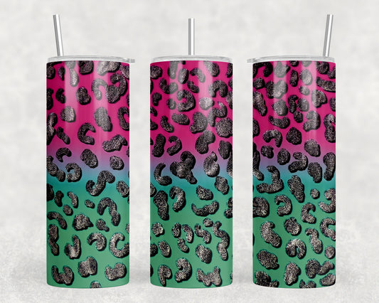 Rainbow Leopard Print 20oz Skinny Tumbler - 1546