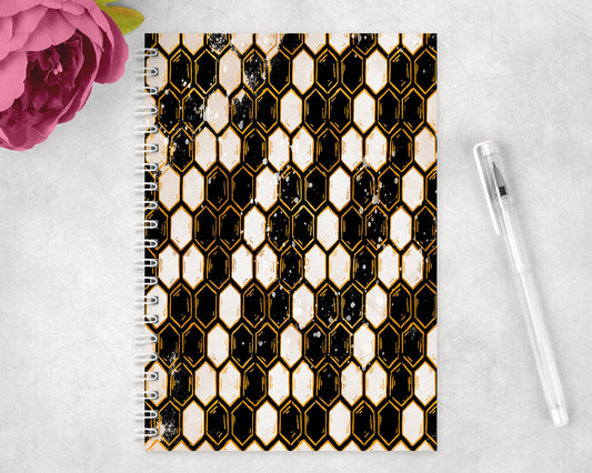 Honey Comb Spiral Lined A5 Journal - 1547