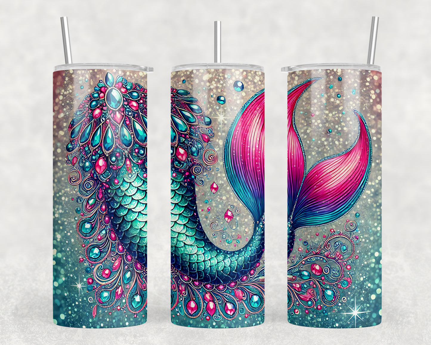 Mermaid 20oz Skinny Tumbler - 154