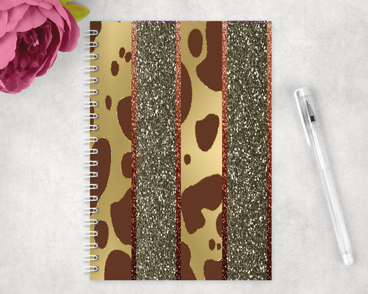 Giraffe Print Spiral Lined A5 Journal - 1551