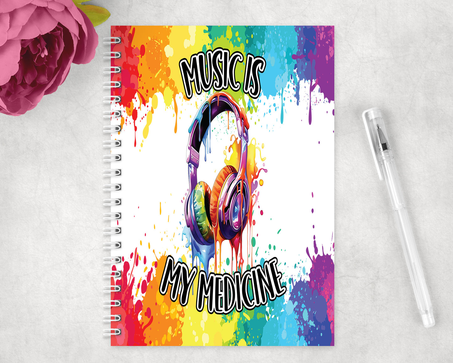 Music Spiral Lined A5 Journal - 155