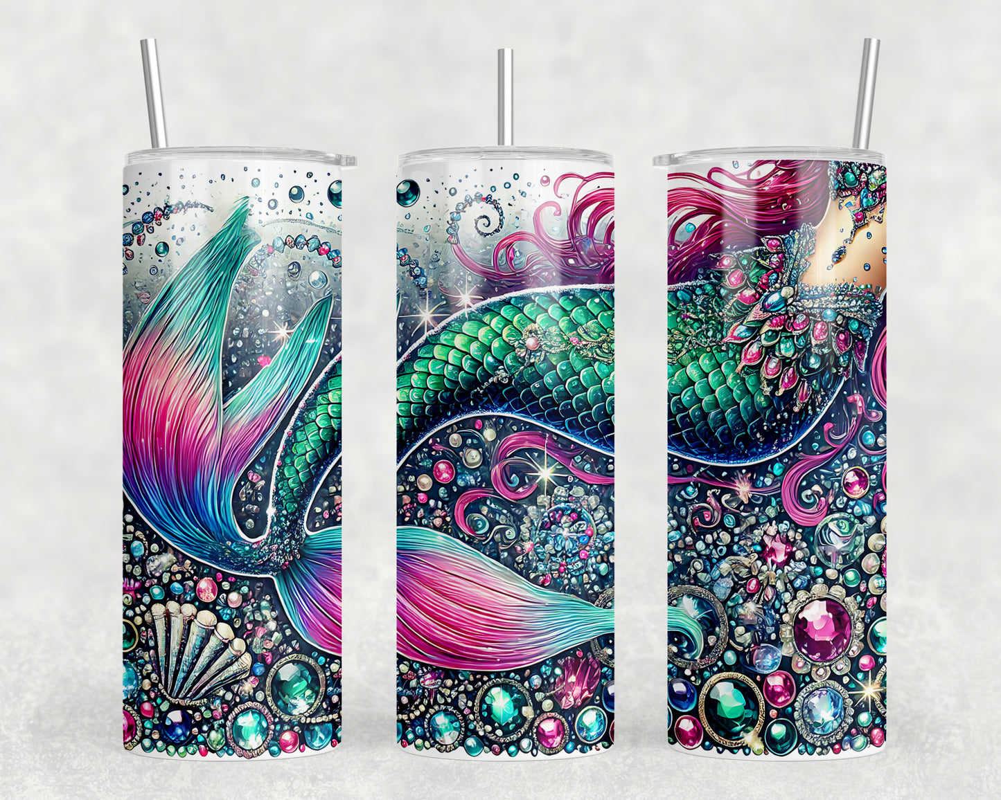 Mermaid 20oz Skinny Tumbler - 156