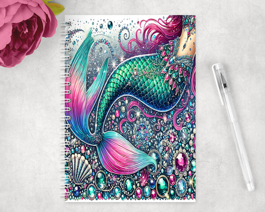 Mermaid Spiral Lined A5 Journal - 156