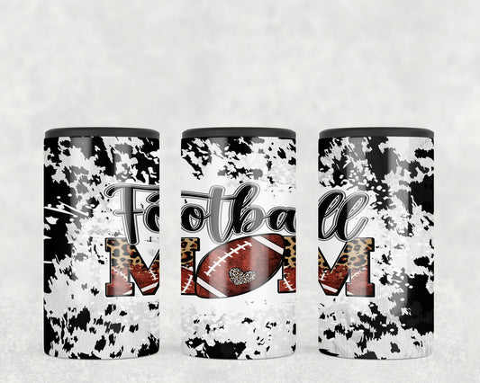 Printed Cowhide Football Mom 5-in-1 Can Hugger Tumbler - 1584