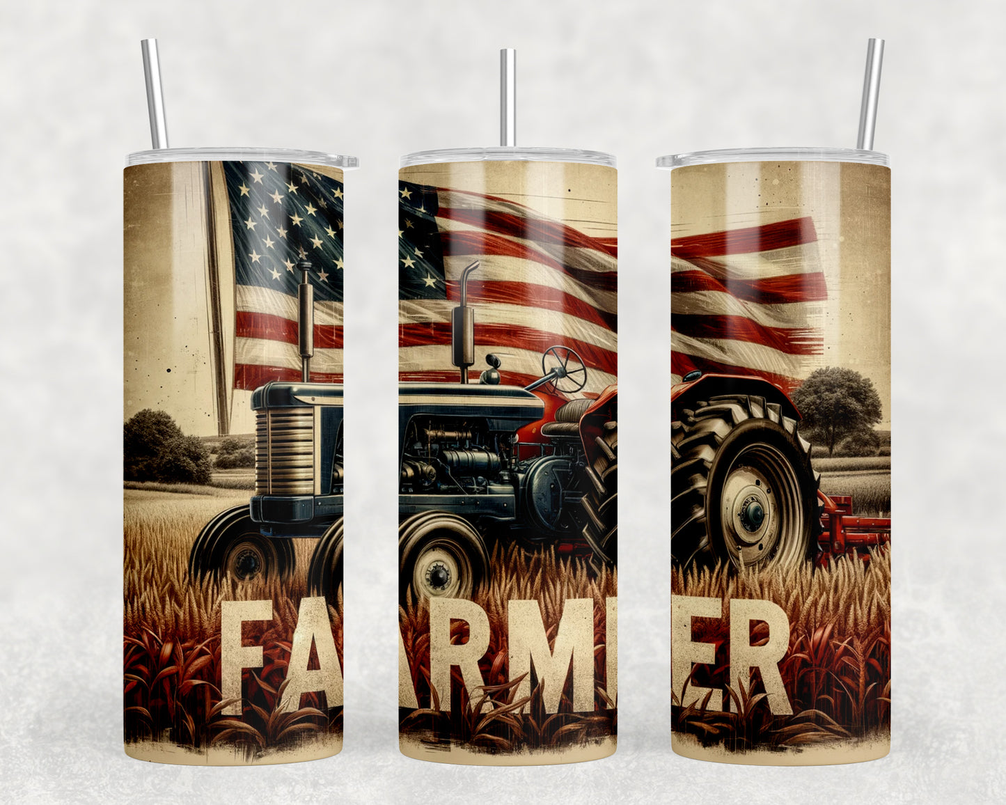 Farmer Tractor 20oz Skinny Tumbler - 158