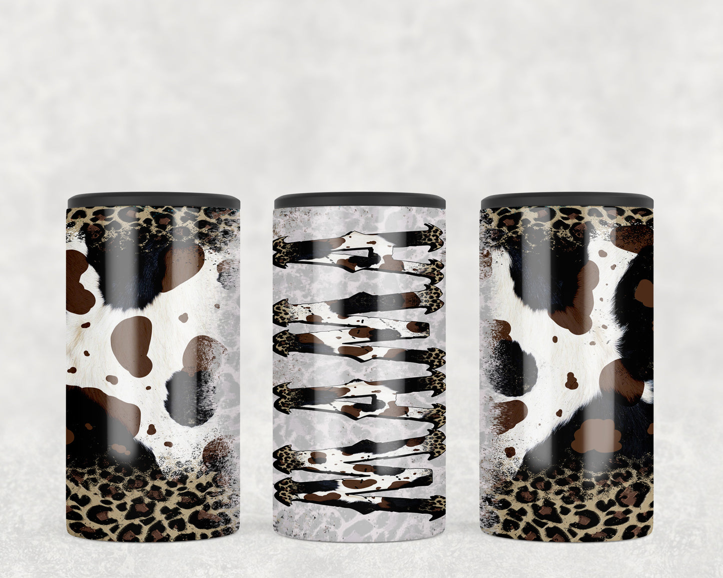 Western Printed Cowhide Mama 5-in-1 Can Hugger Tumbler - 1592