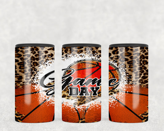 Leopard Print Basketball 5-in-1 Can Hugger Tumbler - 1598