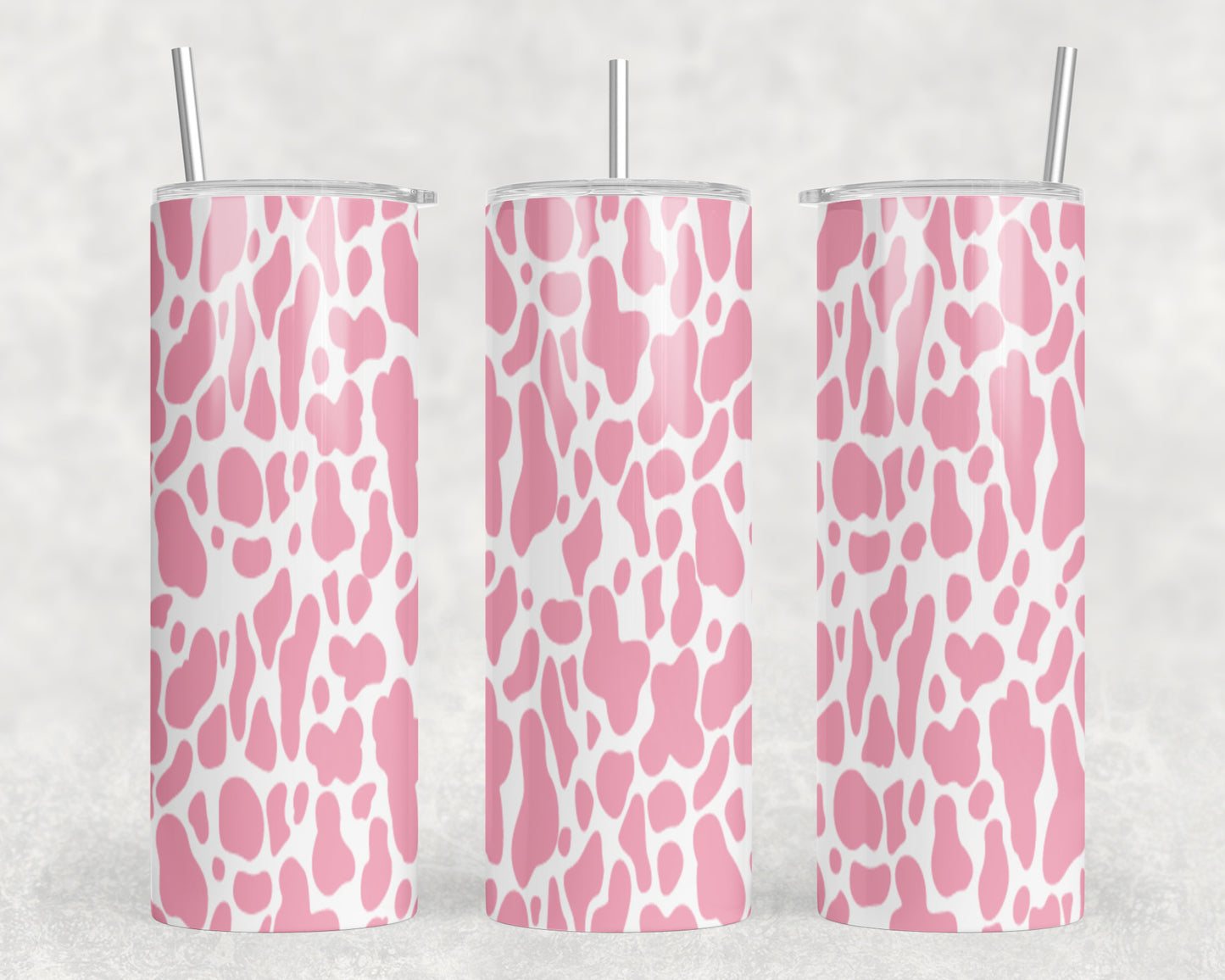 Pink Cow Print 20oz Skinny Tumbler - 1599