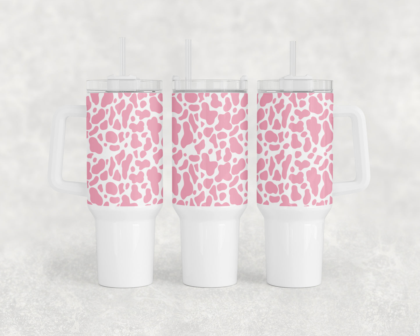 Pink Cow Print 40oz Tumbler - 1599