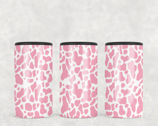 Pink Cow Print 5-in-1 Can Hugger Tumbler - 1599