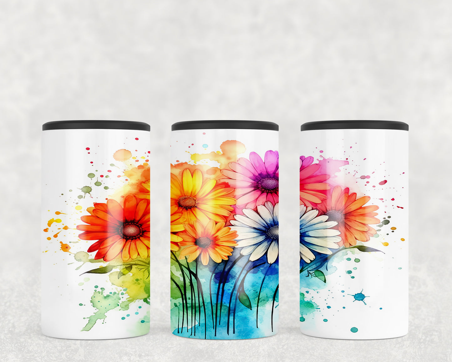 Watercolor Daisies 5-in-1 Can Hugger Tumbler - 1604