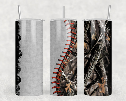 Baseball Camo 20oz Skinny Tumbler - 1615