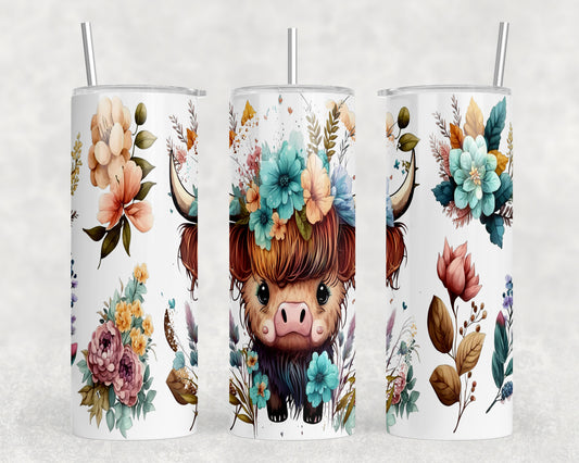 Cute Cow 20oz Skinny Tumbler - 1617