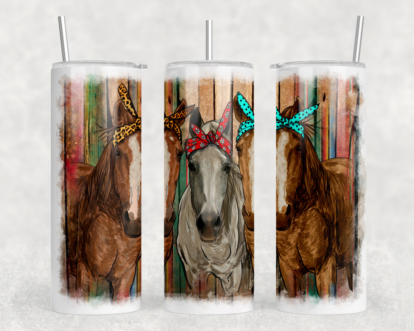 Horses 20oz Skinny Tumbler - 1618