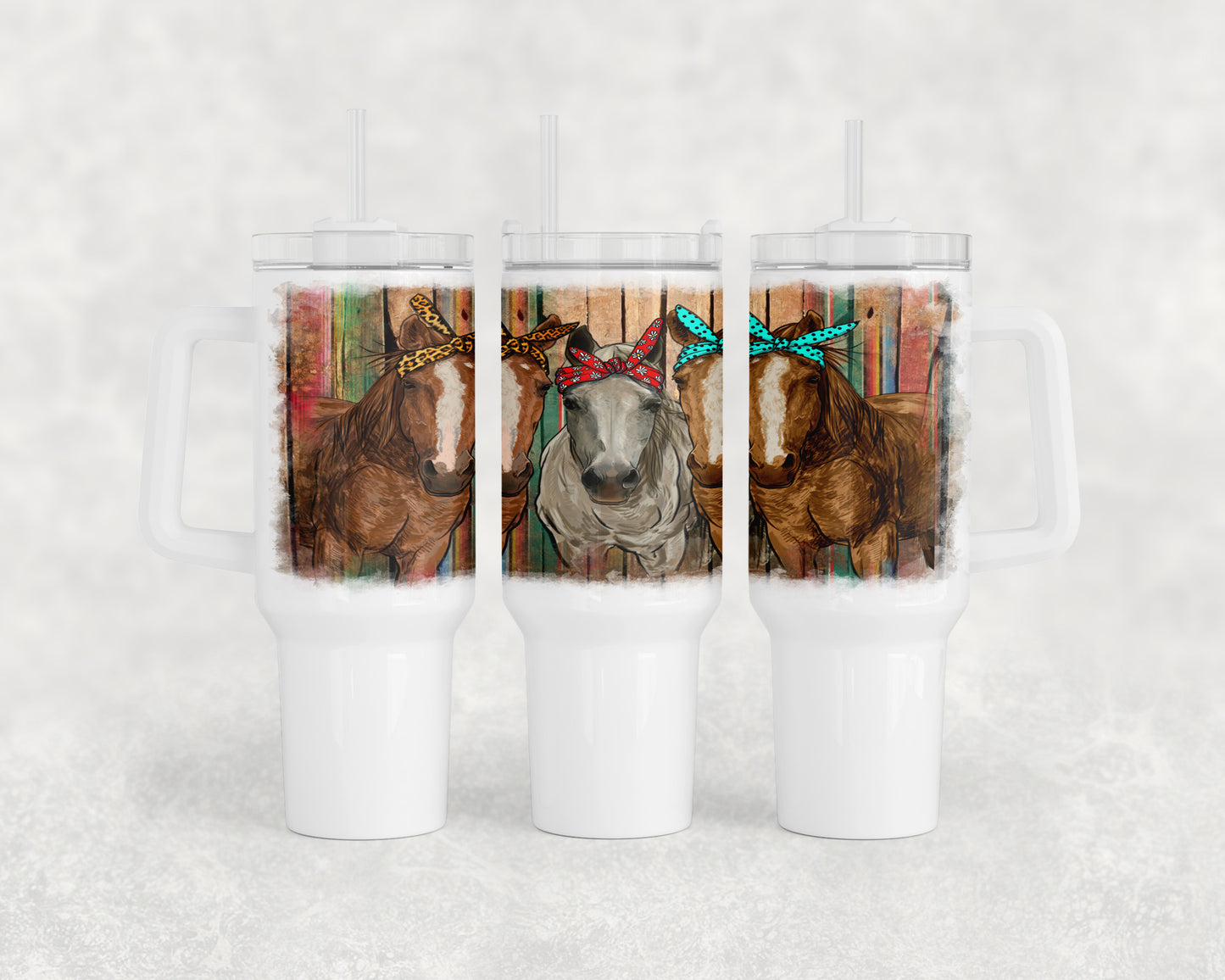 Horses 40oz Tumbler - 1618