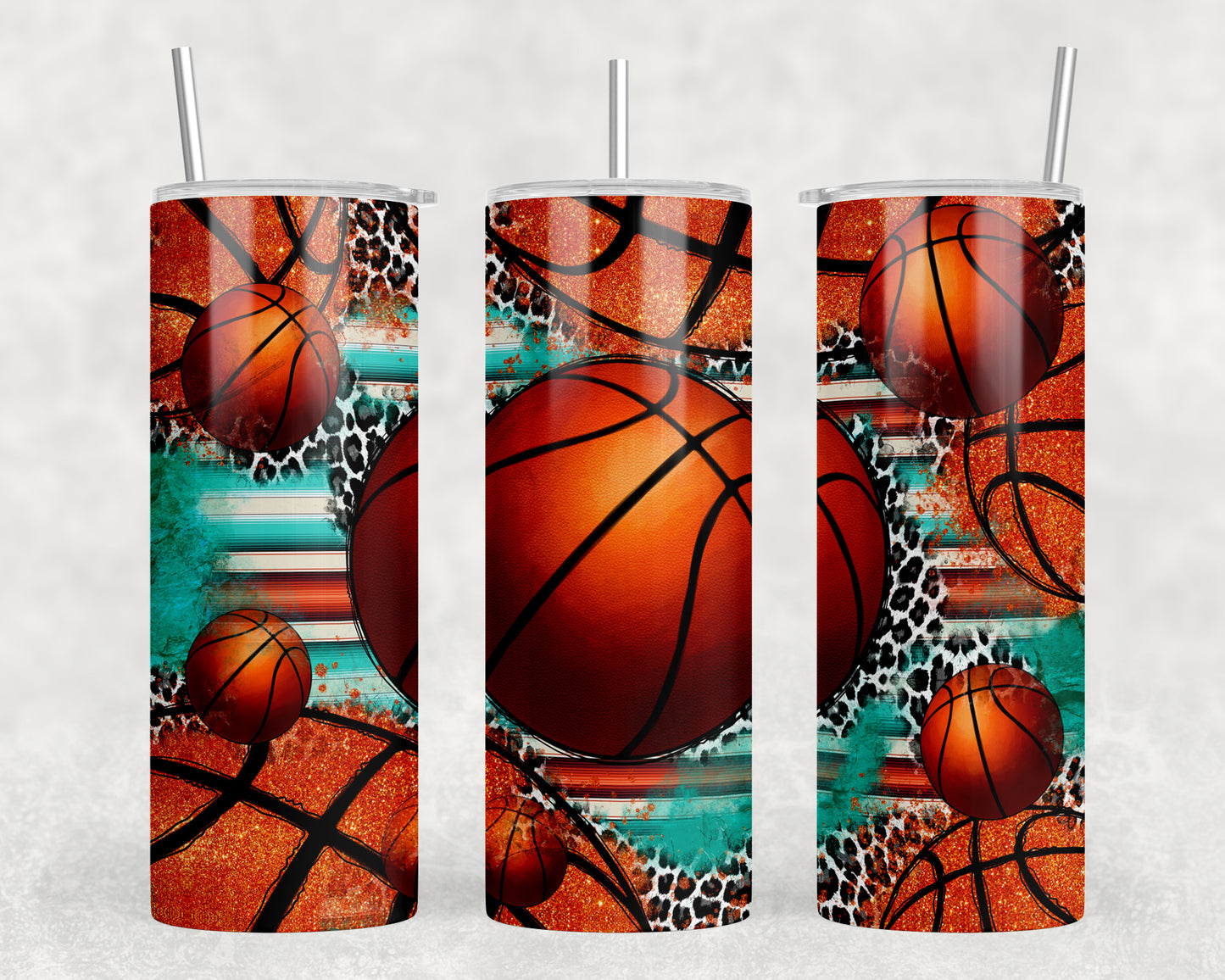 Serape Basketball 20oz Skinny Tumbler - 1619