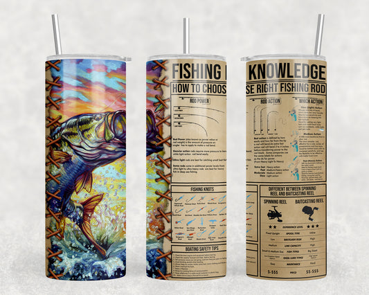 Fishing 20oz Skinny Tumbler - 1621