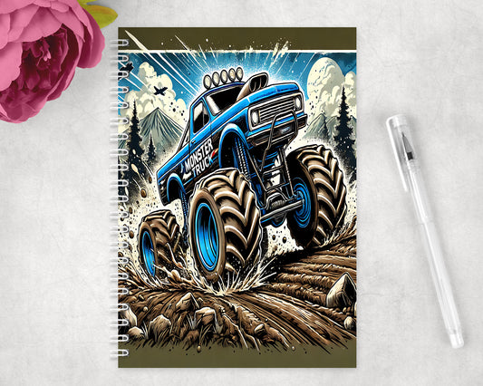 Monster Truck 3D Spiral Lined A5 Journal - 162