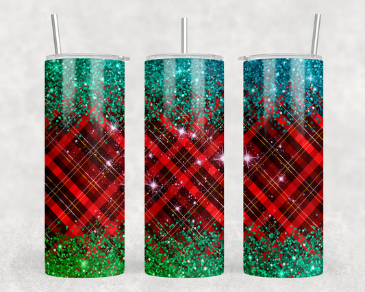 Christmas Plaid 20oz Skinny Tumbler - 1632