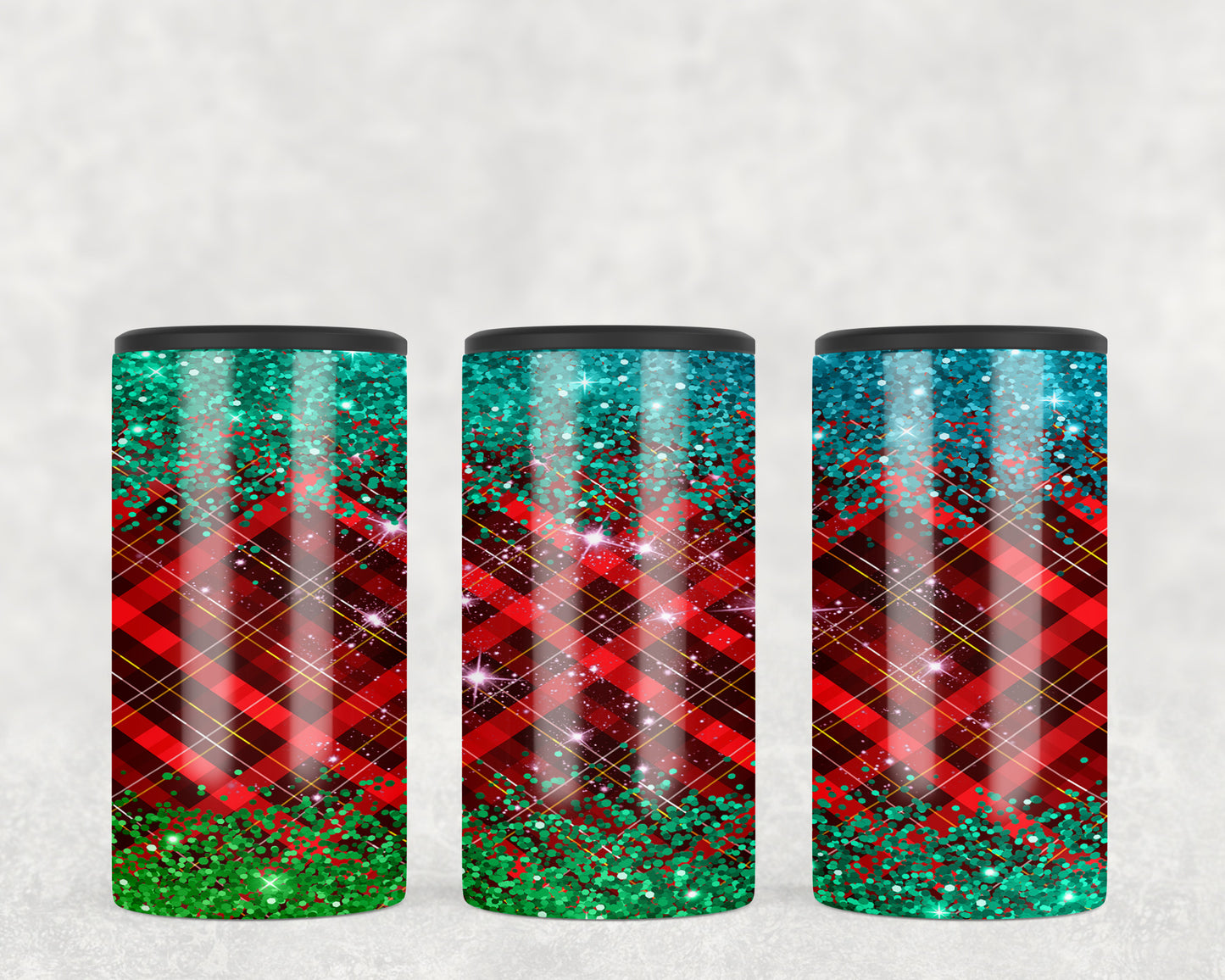 Christmas Plaid 5-in-1 Can Hugger Tumbler - 1632