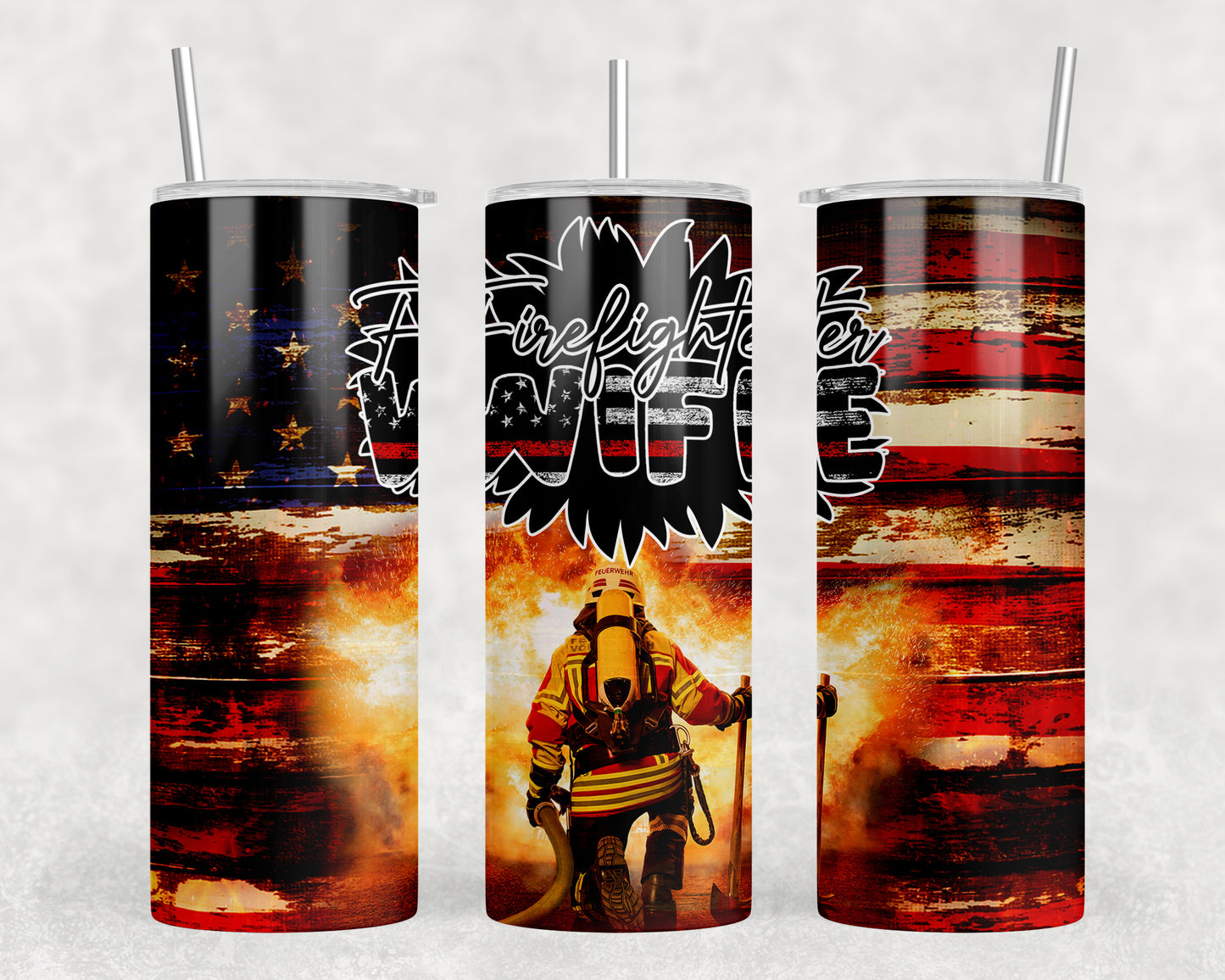 Firefighter Wife 20oz Skinny Tumbler - 1635