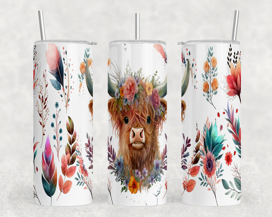 Cute Cow 20oz Skinny Tumbler - 1636