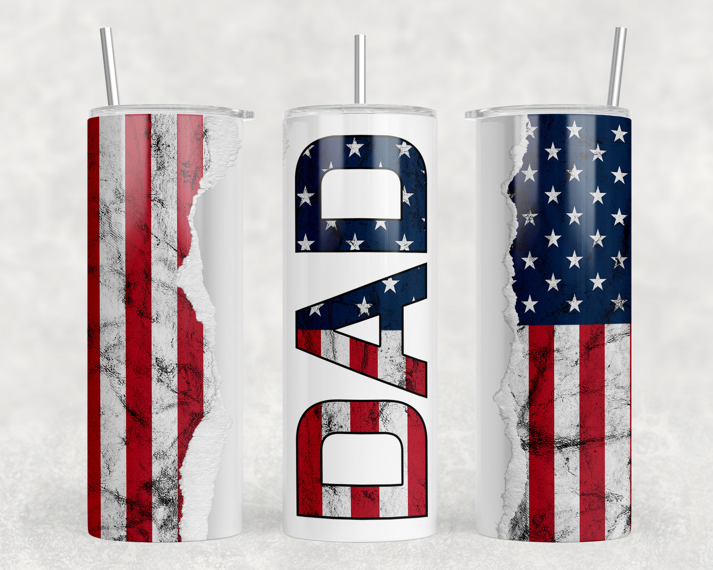 American Flag Dad 20oz Skinny Tumbler - 1639