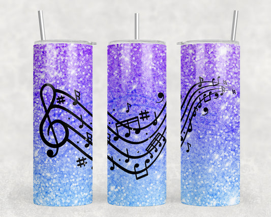 Music Notes 20oz Skinny Tumbler - 1643