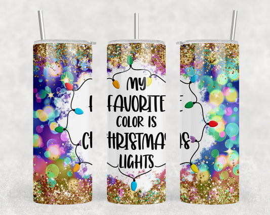 Christmas Lights 20oz Skinny Tumbler - 1661