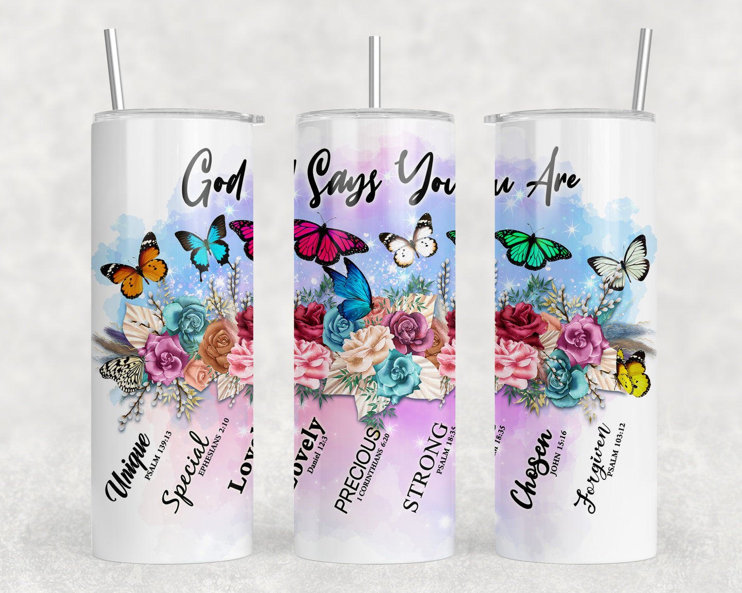 Bible Verse 20oz Skinny Tumbler - 1662