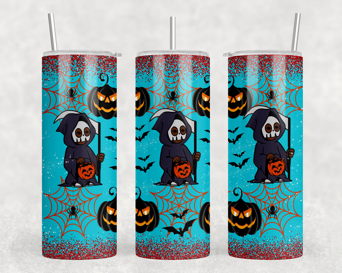 Halloween Grim Reaper 20oz Skinny Tumbler - 1664