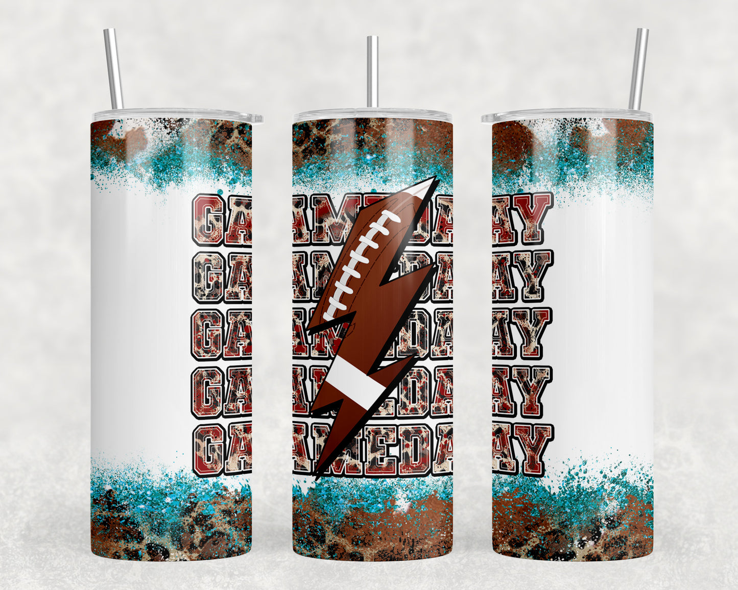 Football 20oz Skinny Tumbler - 1667