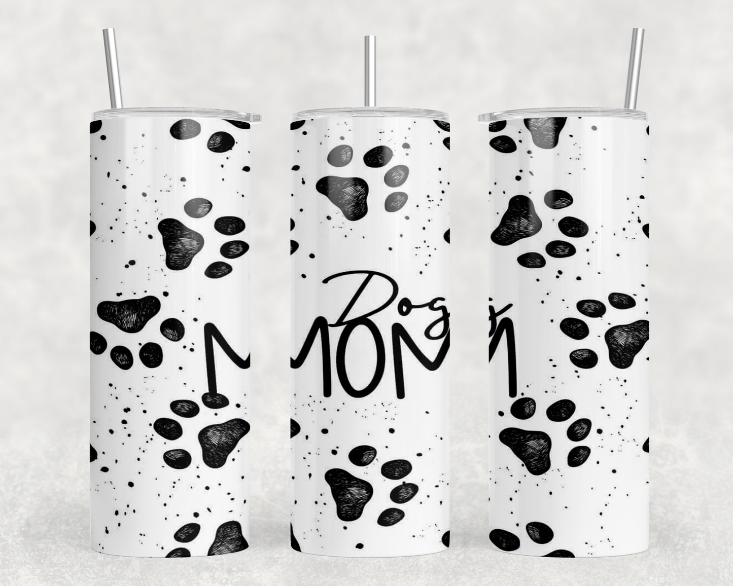 Dog Mom Paw Prints 20oz Skinny Tumbler - 1676