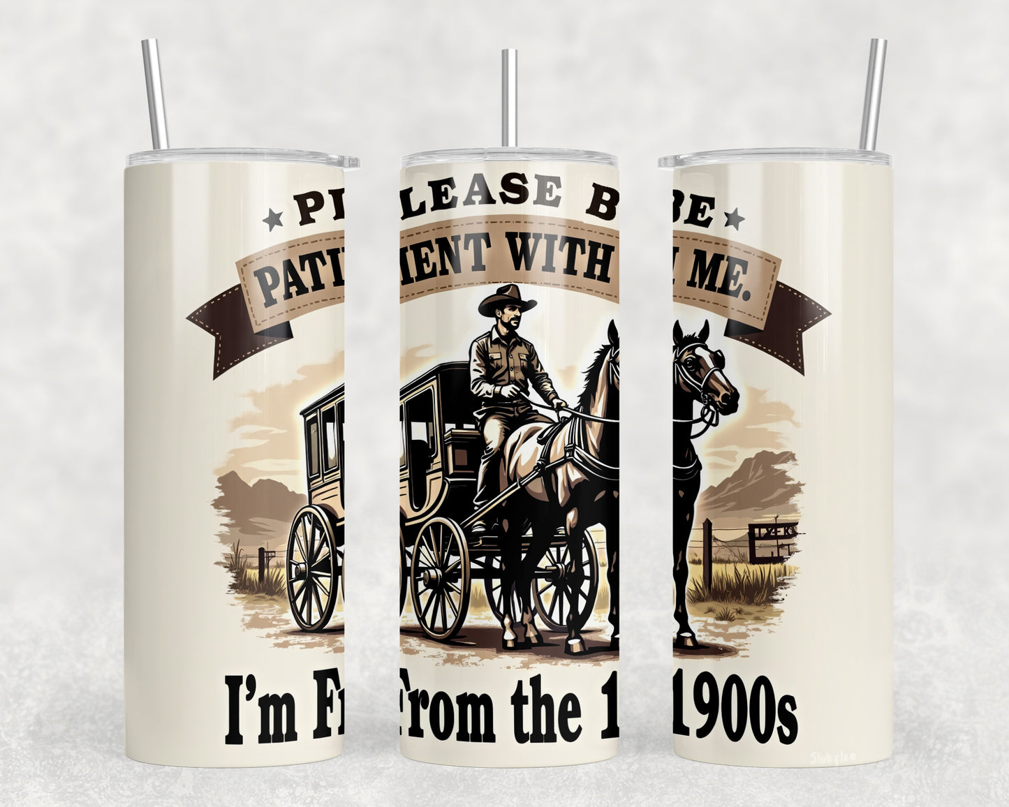 Funny Born In The 1900's 20oz Skinny Tumbler - 167