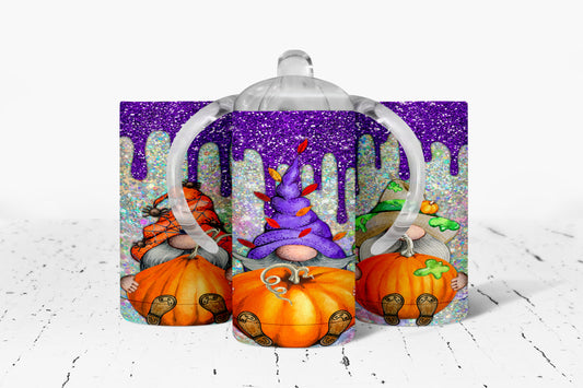 Halloween Gnomes Kids Dual Lid Sippy Cup Tumbler - 1687