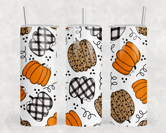 Fall Pumpkins 20oz Skinny Tumbler - 168