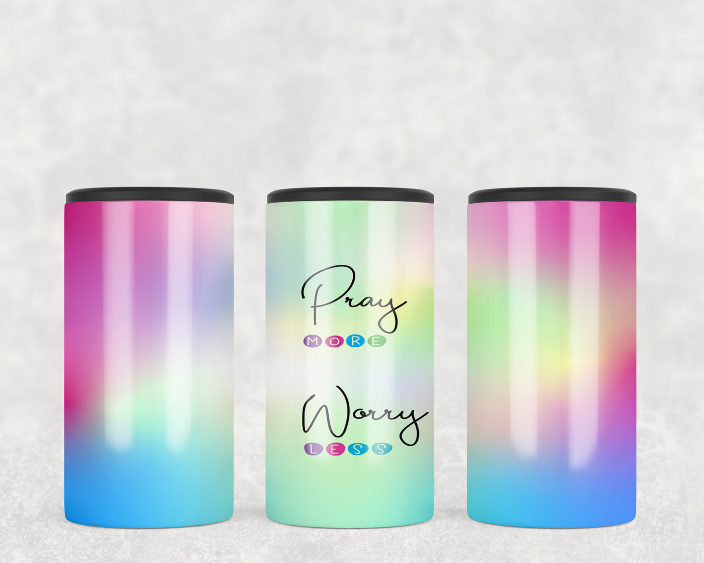 Pray More Worry Less 5-in-1 Can Hugger Tumbler - 1691