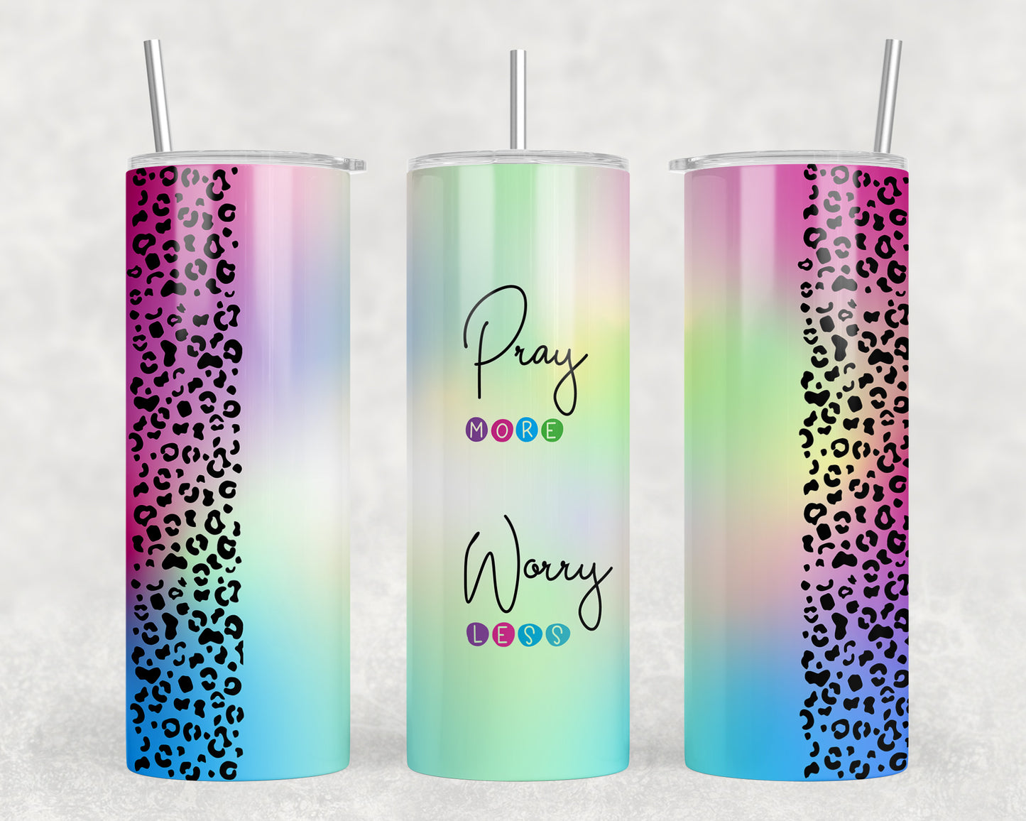 Pray More Worry Less 20oz Skinny Tumbler - 1692